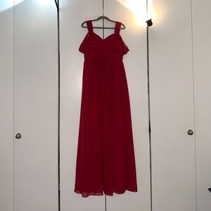 L12: Azazie Lianne Junior Red formal long dress